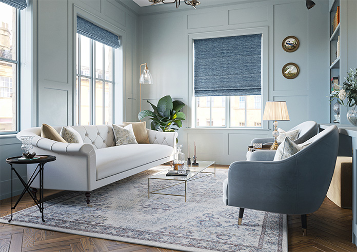 Mirdif, Digital Blue - Twist&Fit Roman Blind - Image 6